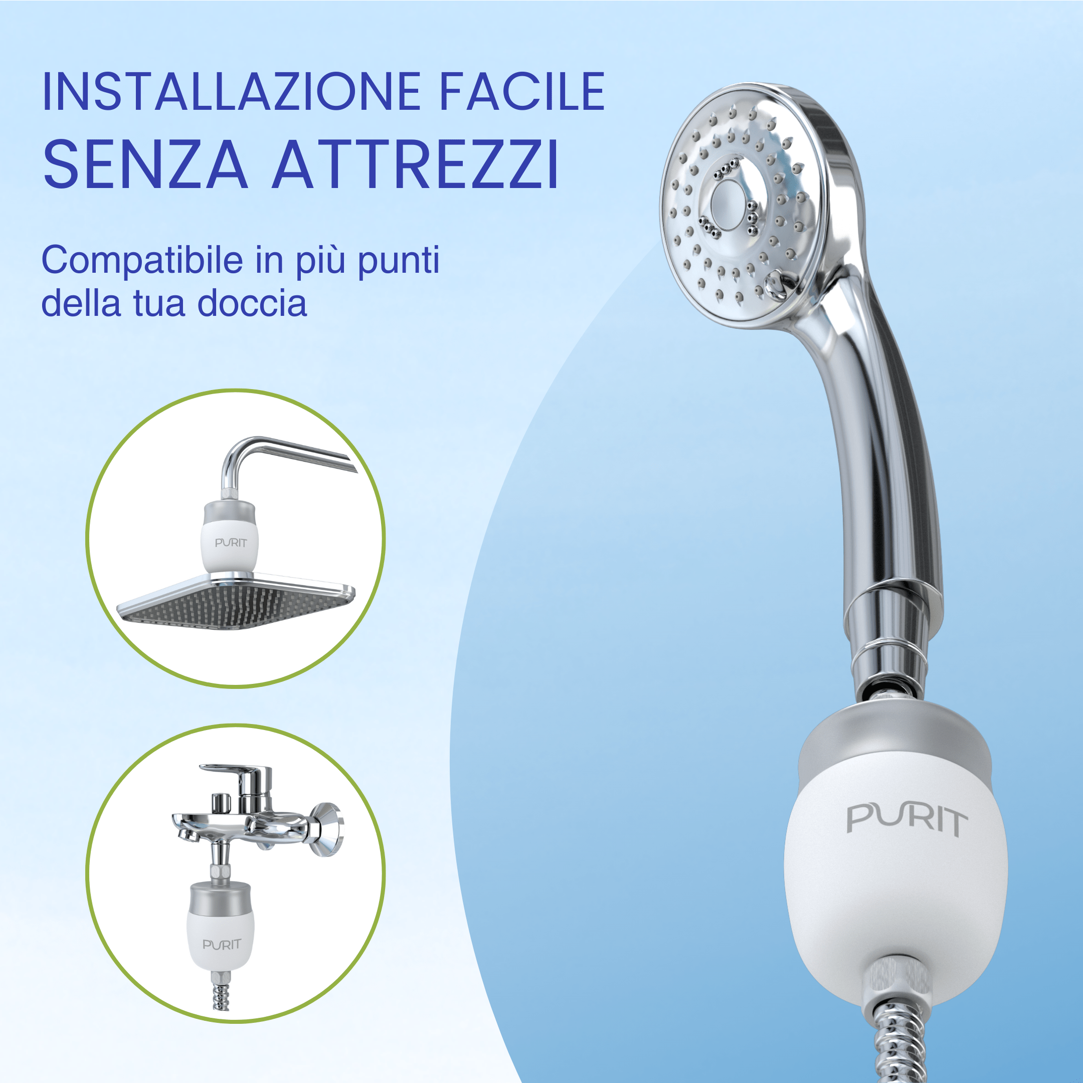 Filtro per doccia anticalcare